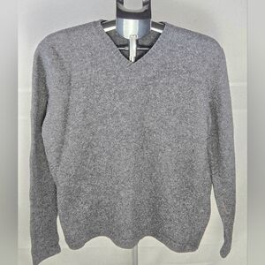 111 State Wool Silk Blend‎ V-Neck Preppy Heritage V-Neck Sweater, XL